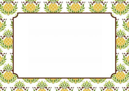 Pineapple Repeat Flat Notecard