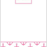 Anchors Pink Flat Notecard