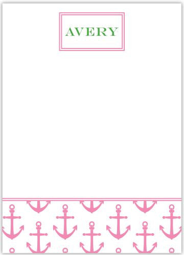 Anchors Pink Flat Notecard