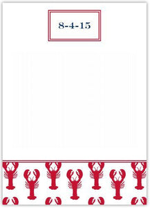 Lobsters Red Flat Notecard
