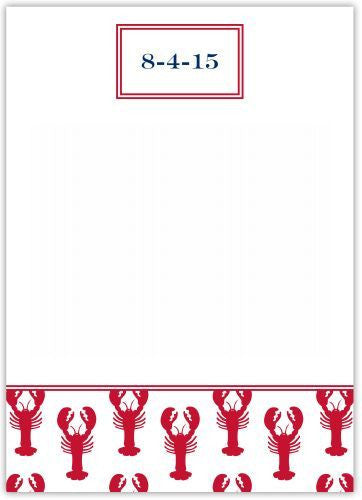 Lobsters Red Flat Notecard