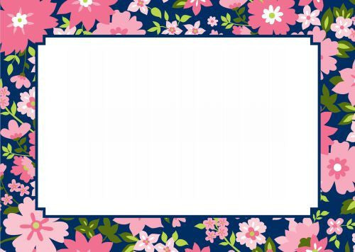 Caroline Floral Pink Flat Notecard