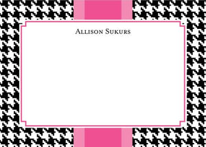 Alex Houndstooth Black Flat Card