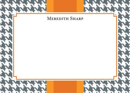 Alex Houndstooth Gray Flat Card