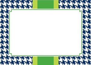 Alex Houndstooth Navy Flat Card