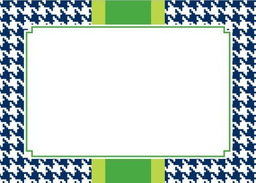 Alex Houndstooth Navy Flat Card