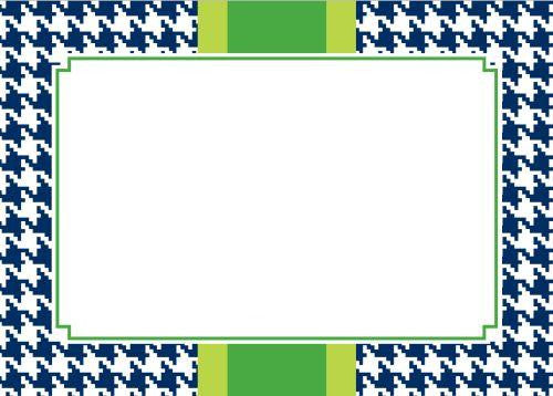 Alex Houndstooth Navy Flat Card