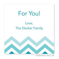 Chevron Ombre Teal Stickers