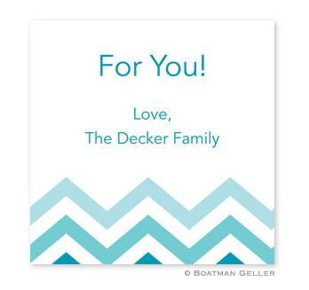Chevron Ombre Teal Stickers
