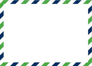 Via Green and Blue Flat Notecard