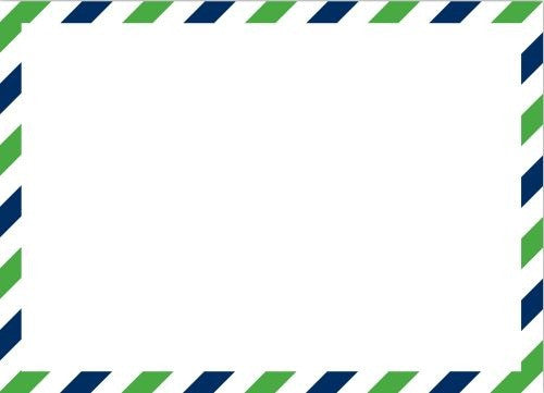 Via Green and Blue Flat Notecard