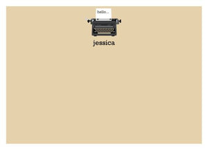 Typewriter Flat Notecard