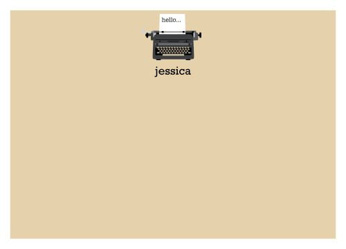 Typewriter Flat Notecard