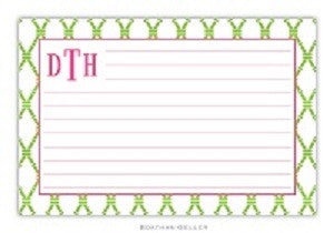Bamboo Green and Raspberry Recipe Card