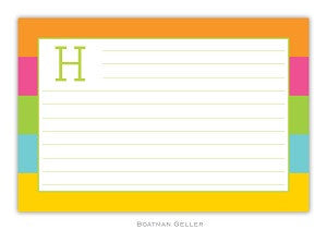 Bold Stripe Recipe Card