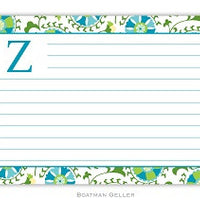 Suzani Teal Recipe Card