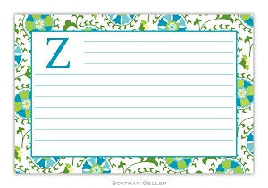 Suzani Teal Recipe Card