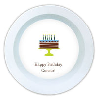 Birthday Cake Blue Bowl
