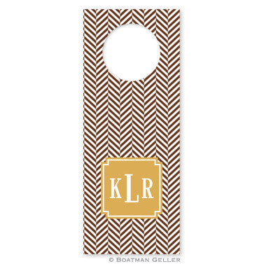 Herringbone Chocolate Wine Tags