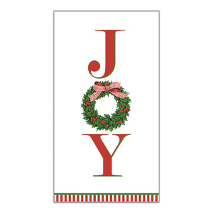 JOY Holly Wreath Paper Guest Towels | Luxe Pack of 40