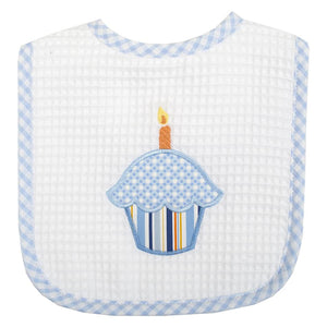 Blue Cupcake Birthday Bib +$12 to personalize