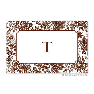 Classic Floral Brown Placemat