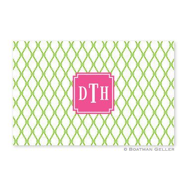 Bamboo Green & Raspberry Placemat
