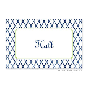 Bamboo Navy & Green Placemat