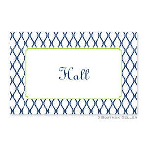 Bamboo Navy & Green Placemat