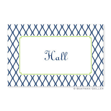 Bamboo Navy & Green Placemat