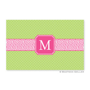 Greek Key Band Pink Placemat