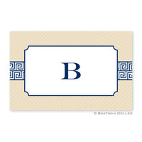 Greek Key Band Navy Placemat
