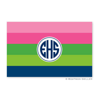 Bold Stripe Pink, Green, & Navy Placemat