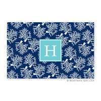 Coral Repeat Navy Placemat
