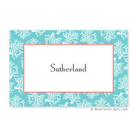 Coral Repeat Teal Placemat
