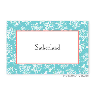 Coral Repeat Teal Placemat