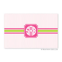 Seersucker Band Pink & Green Placemat
