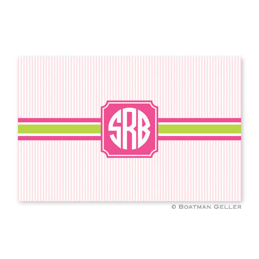 Seersucker Band Pink & Green Placemat