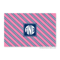 Repp Tie Pink & Navy Placemat
