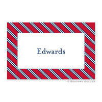 Repp Tie Red & Navy Placemat