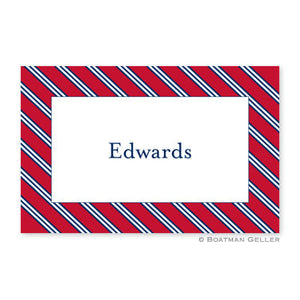 Repp Tie Red & Navy Placemat