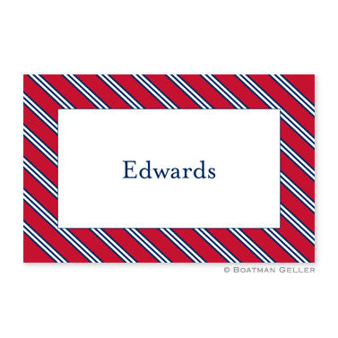 Repp Tie Red & Navy Placemat