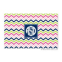 Chevron Pink, Navy, & Lime Placemat
