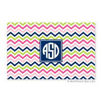 Chevron Pink, Navy, & Lime Placemat