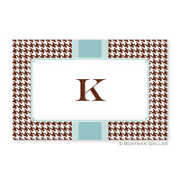Alex Houndstooth Chocolate Placemat
