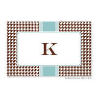 Alex Houndstooth Chocolate Placemat