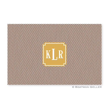 Herringbone Chocolate Placemat