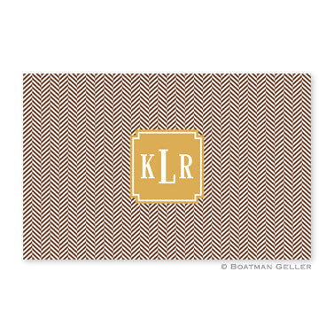 Herringbone Chocolate Placemat