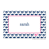 Whale Repeat Navy Placemat
