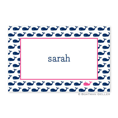 Whale Repeat Navy Placemat